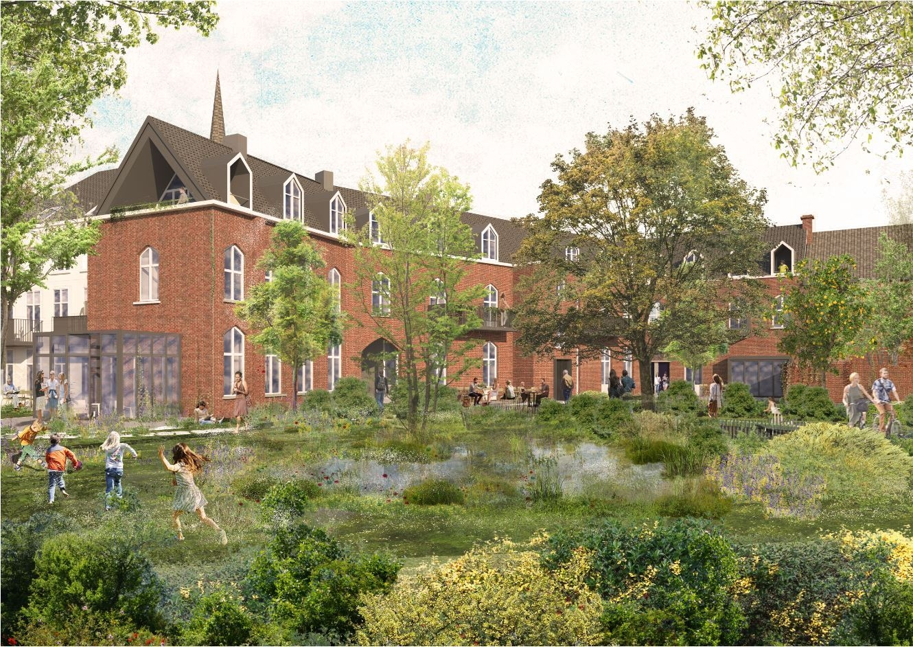 COHOUSING LIER De Kluis render