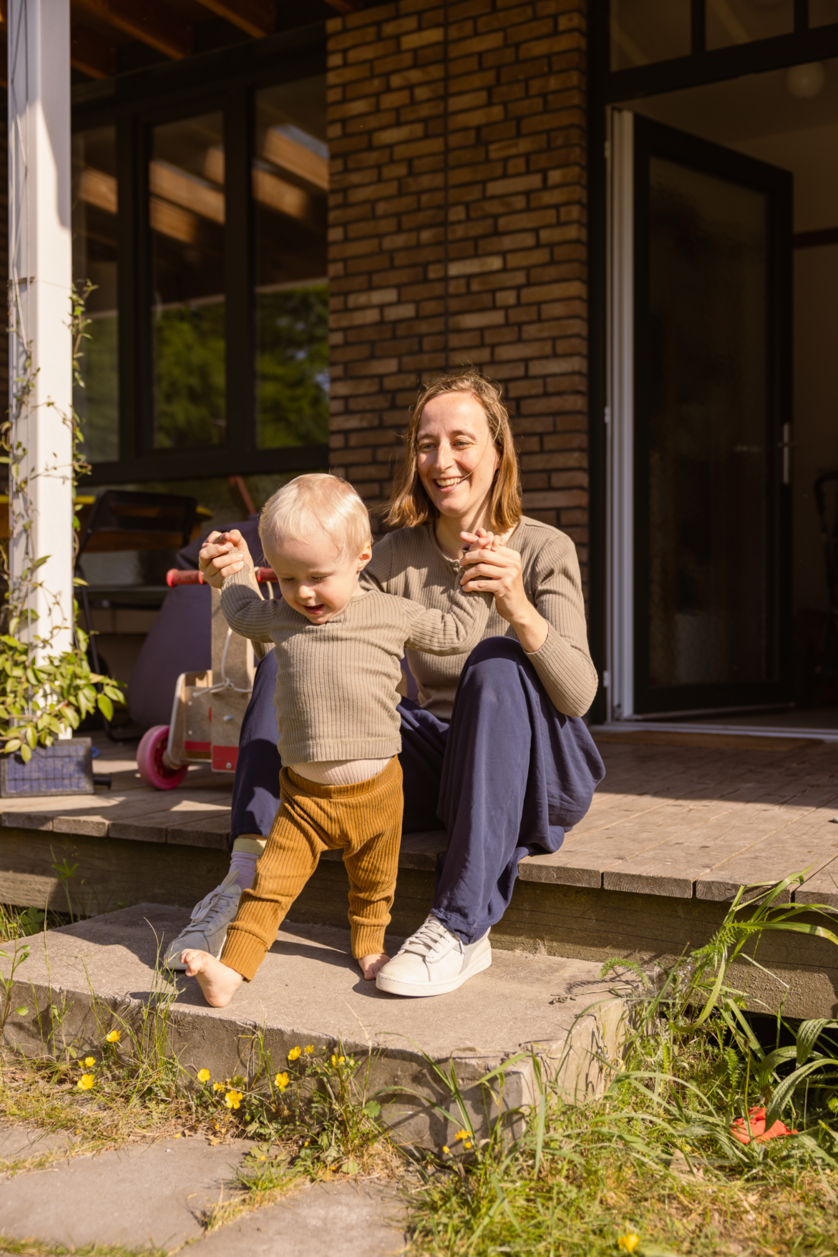 Laura en zoontje Titus in cohousing Gecco in Gentbrugge
