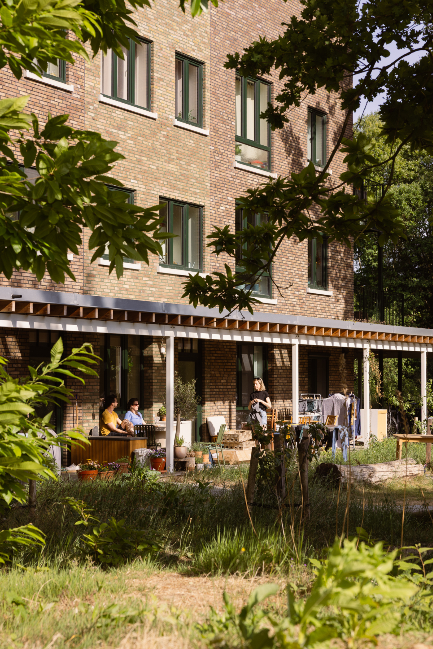 Terras in cohousing Gecco in Gentbrugge