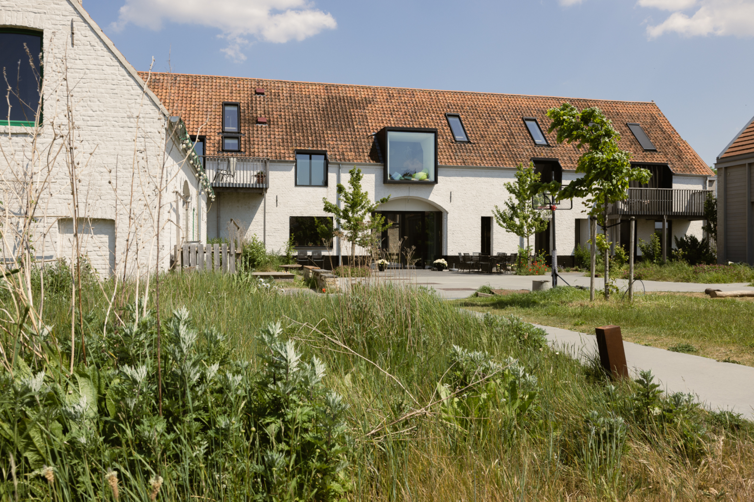 Binnentuin in Cohousing Boldershof in Stene