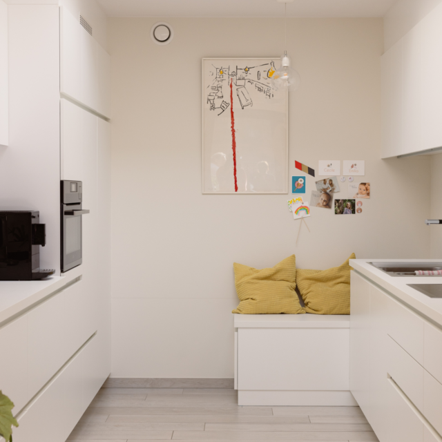 Interieur van woning in Tuin van Padua in Gent