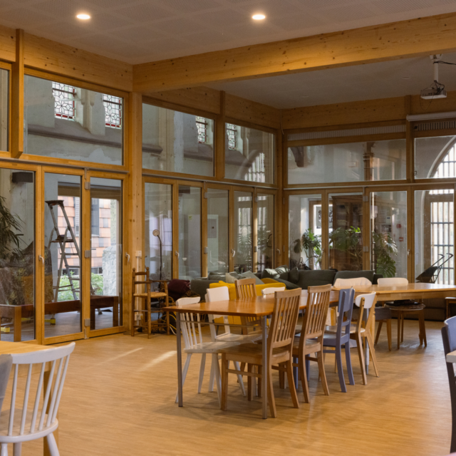 Gemeenschappelijke ruimte in cohousing Tuin van Padua in Gent